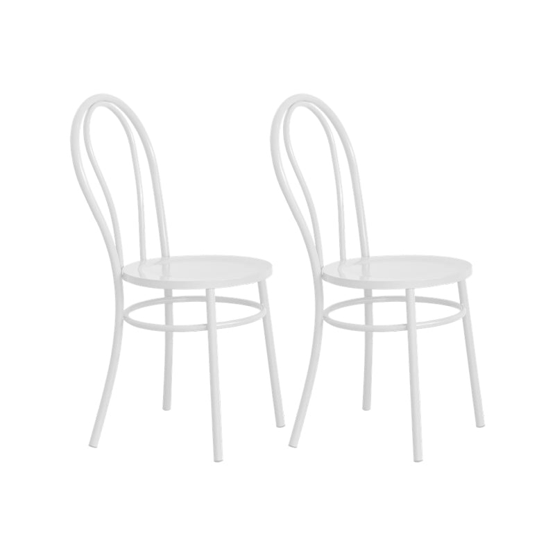 Metal Dining Room Chairs Nordic Style Open Back Armless Chair