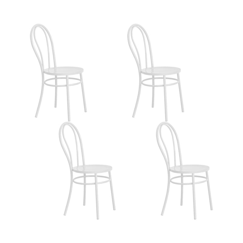 Metal Dining Room Chairs Nordic Style Open Back Armless Chair