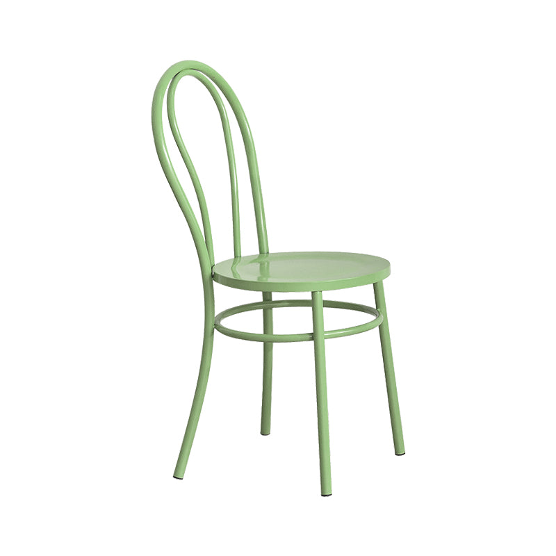 Metal Dining Room Chairs Nordic Style Open Back Armless Chair