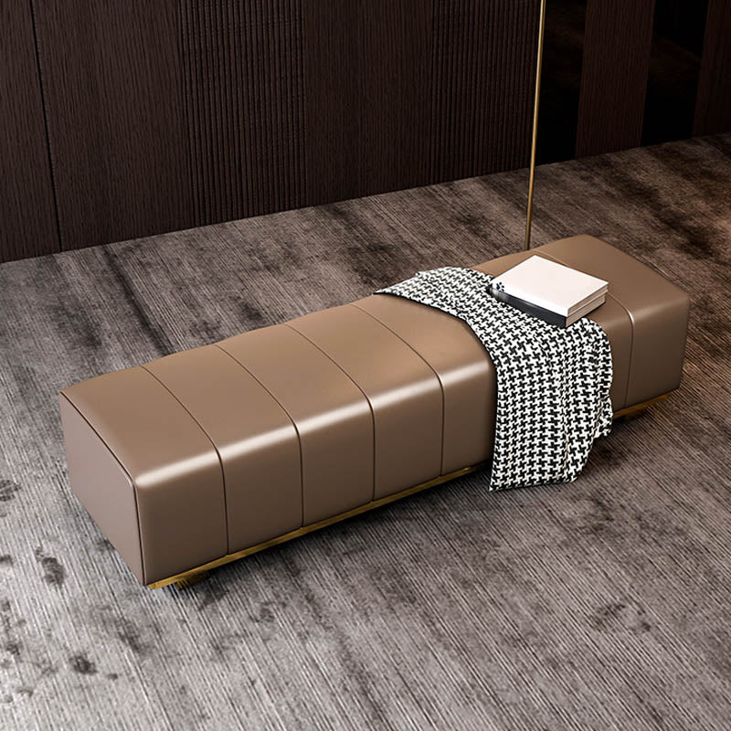 Rectangle Bedroom Bench Modern Metal Seating Bench with Upholstered