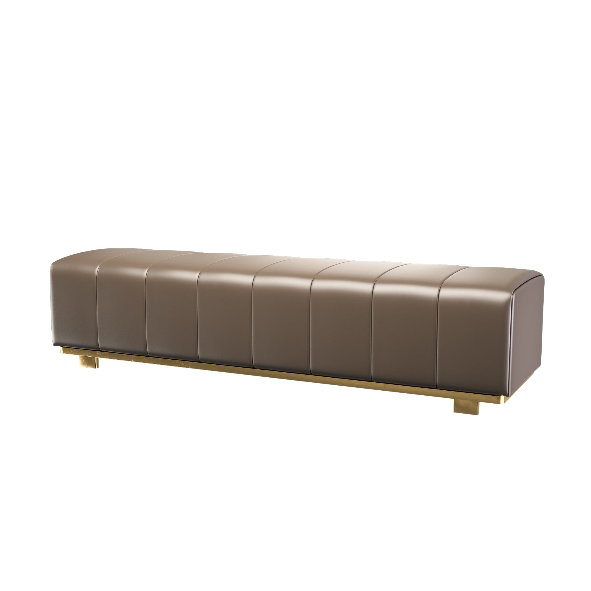 Rectangle Bedroom Bench Modern Metal Seating Bench with Upholstered