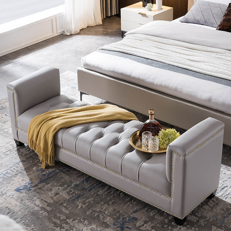 Bedroom Bench Modern Seating Bench with Arms , 19.5-inch Width