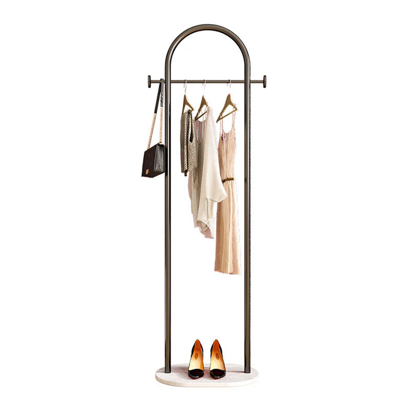 Gorgeous Coat Rack Double Coat Hooks Bedroom Metal Hangers with Basket