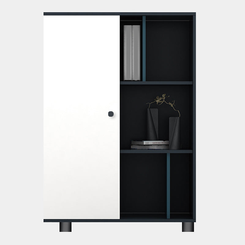 Contemporary File Cabinet Contrast Panel Vertical Filing Cabinet