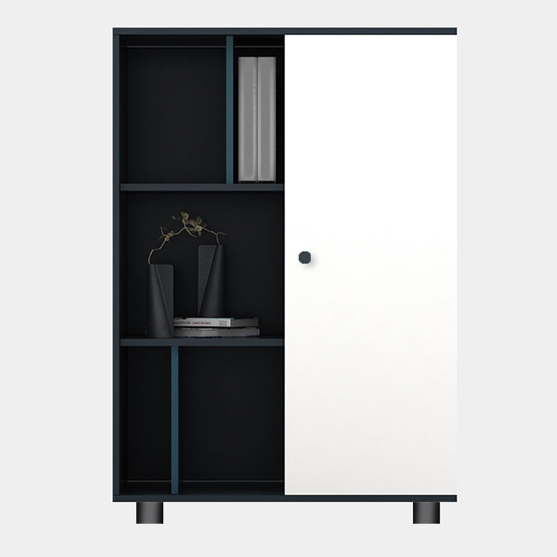 Contemporary File Cabinet Contrast Panel Vertical Filing Cabinet