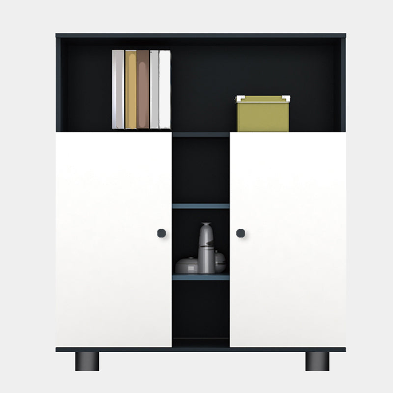 Contemporary File Cabinet Contrast Panel Vertical Filing Cabinet