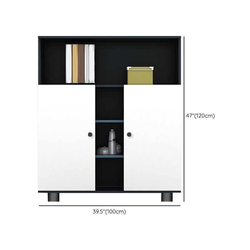 Contemporary File Cabinet Contrast Panel Vertical Filing Cabinet