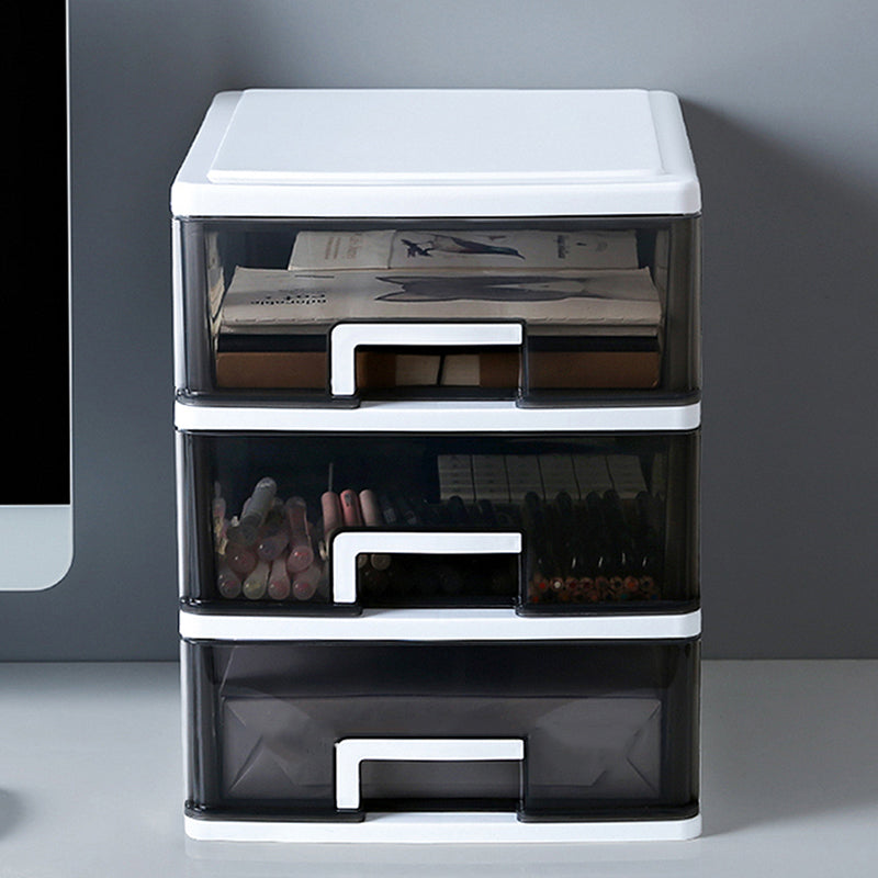 Vertical Filing Cabinet Transparent Drawers Modern Plastic File Cabinet