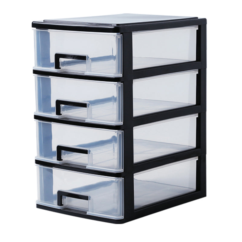 Vertical Filing Cabinet Transparent Drawers Modern Plastic File Cabinet