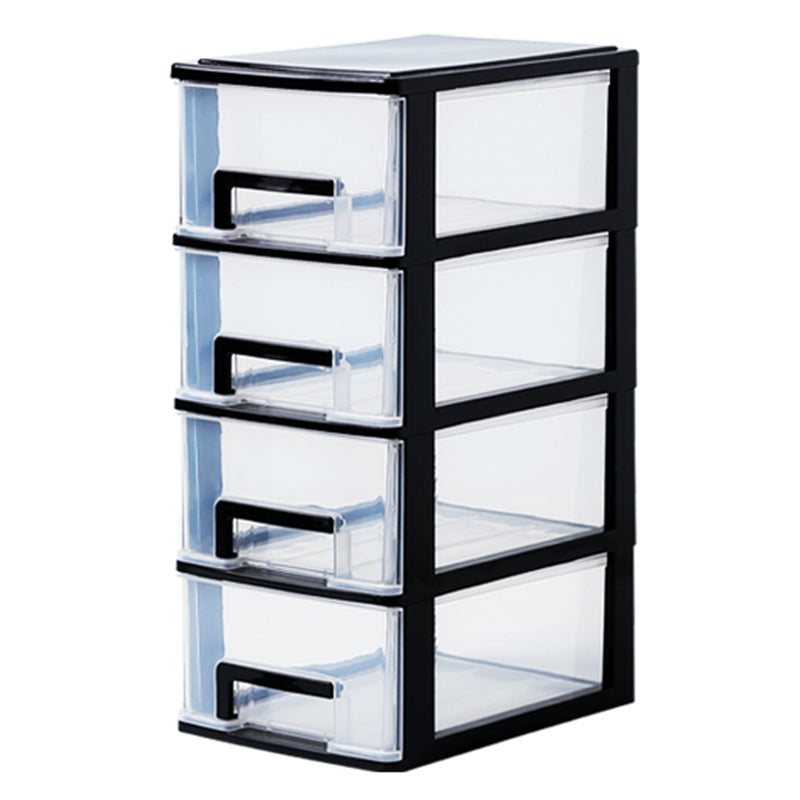 Vertical Filing Cabinet Transparent Drawers Modern Plastic File Cabinet