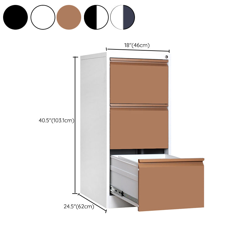 Modern Metal File Cabinet Pure Color Filing Cabinet for Home Office