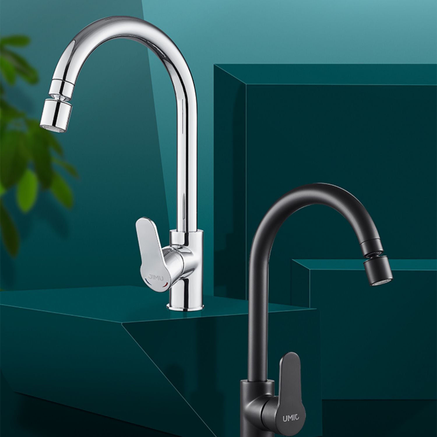 Contemporary Kitchen Bar Faucet Full Copper Swivel Spout No Sensor