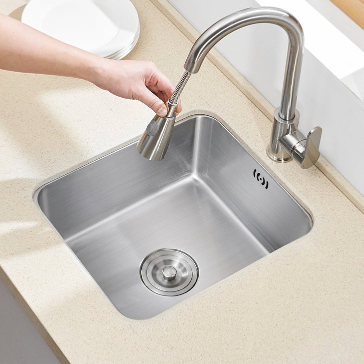 Modern Kitchen Sink Pull out Faucet Rod Handle Stainless Steel Sink