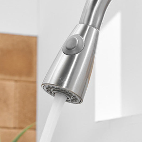 Modern Kitchen Sink Pull out Faucet Rod Handle Stainless Steel Sink