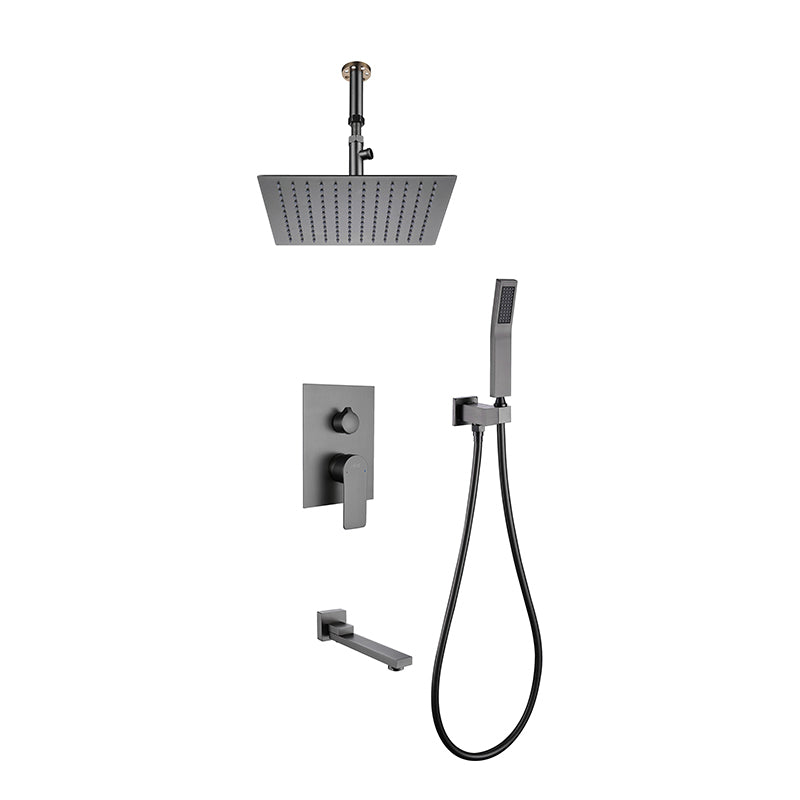 Modern Shower System Brass Temperature Control Ceiling Mounted Shower Faucet