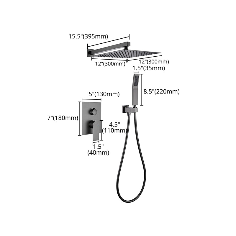 Modern Shower System Brass Temperature Control Ceiling Mounted Shower Faucet