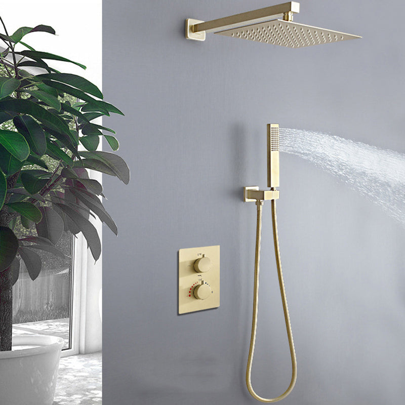 All-copper Shower Set into The Wall Pressurized Shower with Constant Temperature Concealed