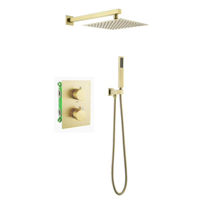 All-copper Shower Set into The Wall Pressurized Shower with Constant Temperature Concealed