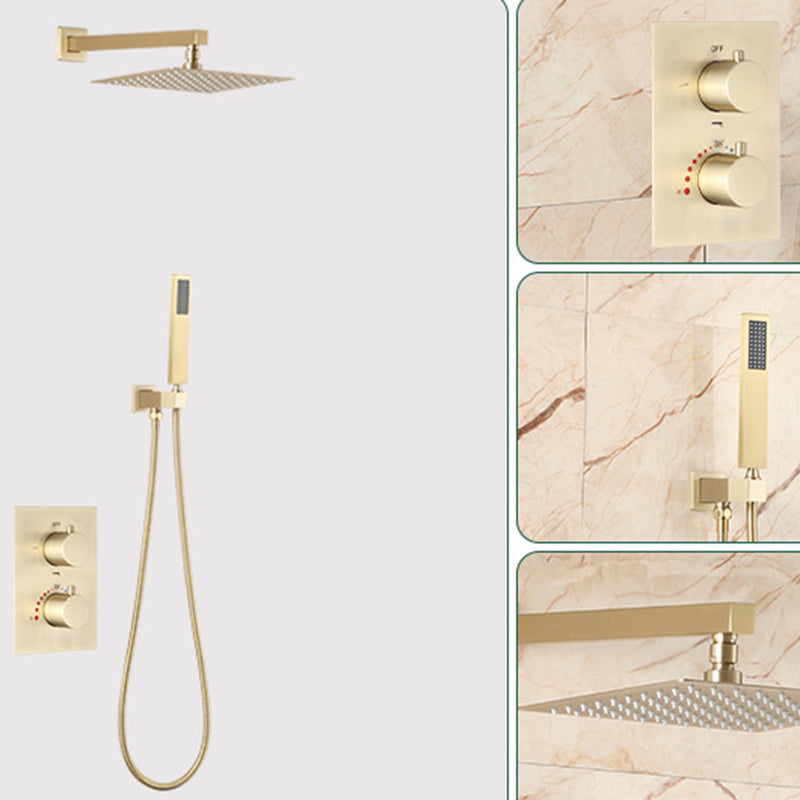 All-copper Shower Set into The Wall Pressurized Shower with Constant Temperature Concealed