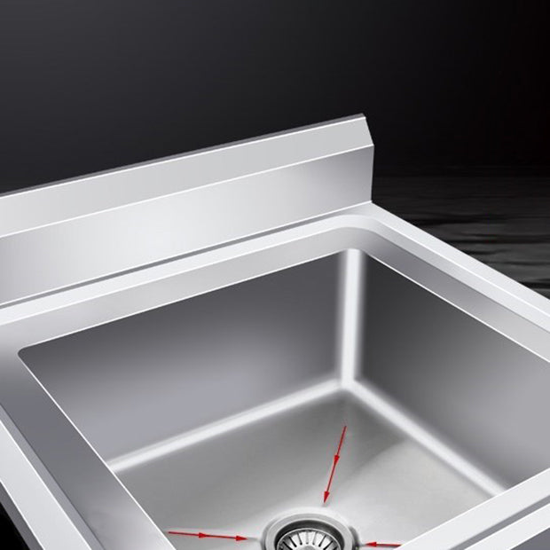 Contemporary Stainless Steel Sink with Strainer Drop-In Kitchen Sink