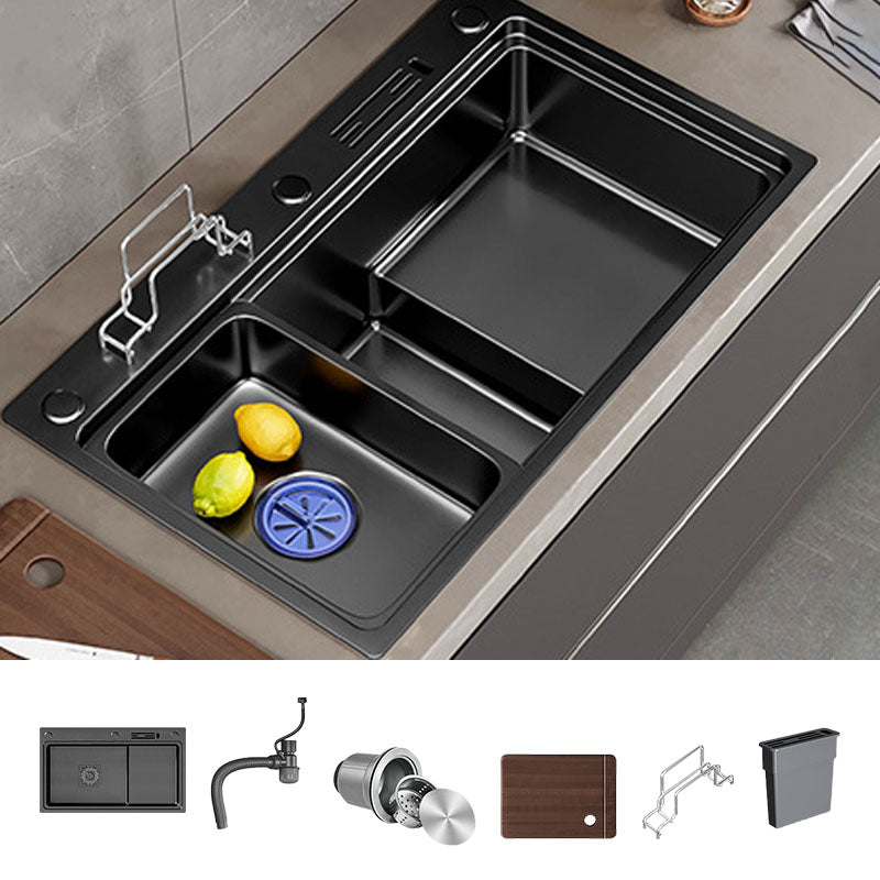 Contemporary Style Kitchen Sink Stainless Steel Kitchen Double Sink