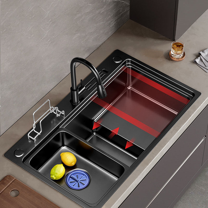 Contemporary Style Kitchen Sink Stainless Steel Kitchen Double Sink