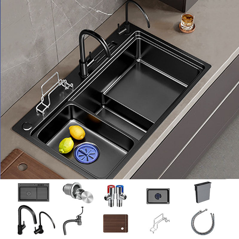 Contemporary Style Kitchen Sink Stainless Steel Kitchen Double Sink