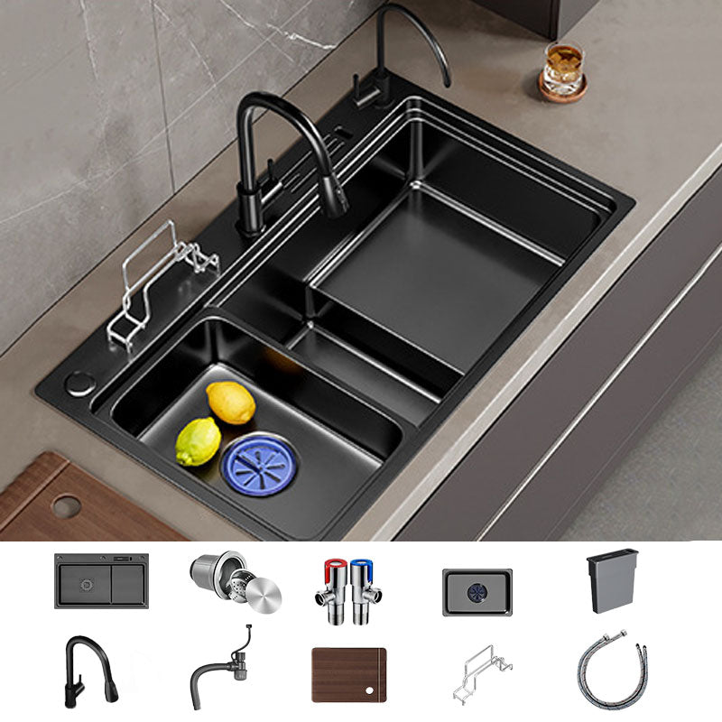 Contemporary Style Kitchen Sink Stainless Steel Kitchen Double Sink