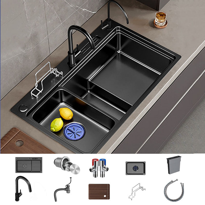 Contemporary Style Kitchen Sink Stainless Steel Kitchen Double Sink