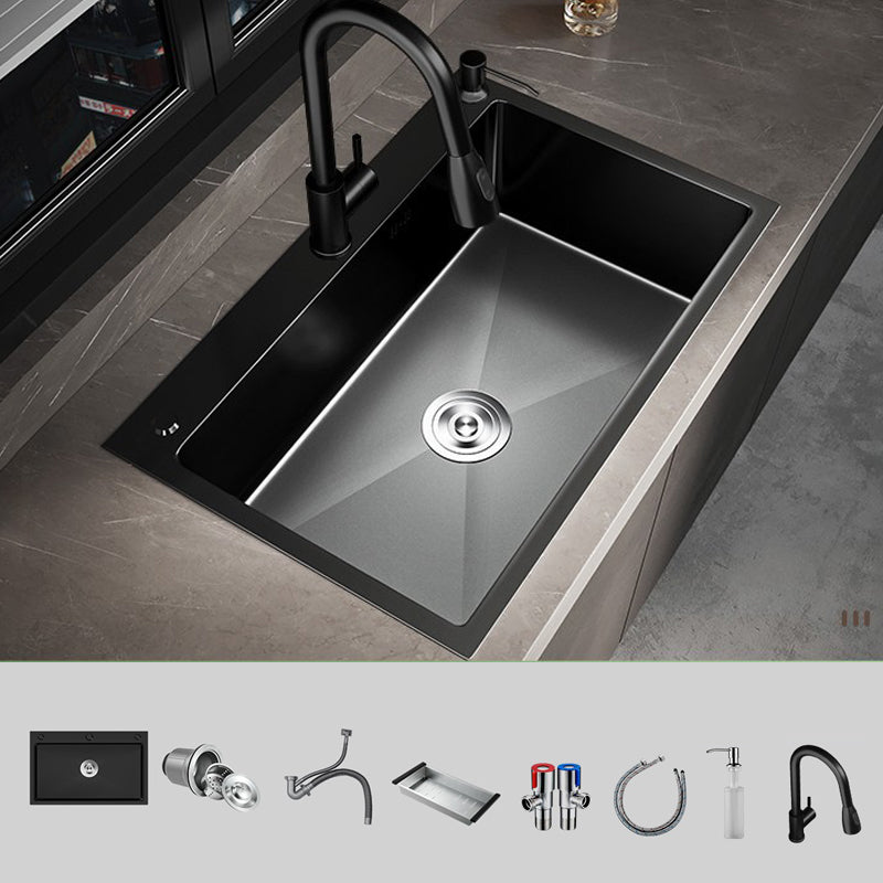 Stainless Steel Kitchen Sink Drop-In Install Kitchen Sink in Black