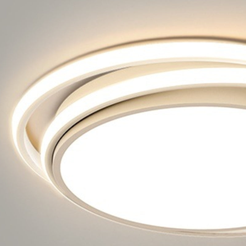 Modernism LED White Flush Mount Light Iron Round Ceiling Flush Fixture