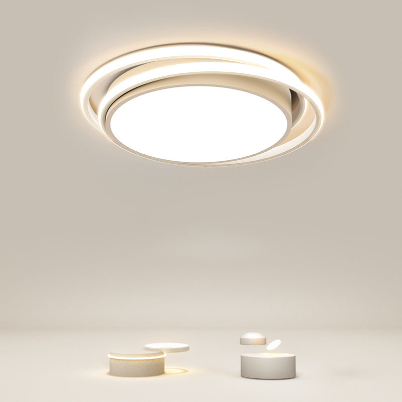 Modernism LED White Flush Mount Light Iron Round Ceiling Flush Fixture