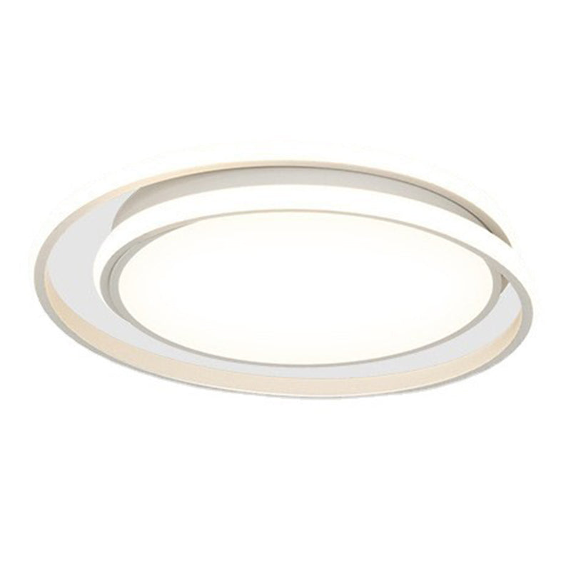 LED Ceiling Flush Contemporary Iron and Silica Gel Ceiling Mount in White Finish