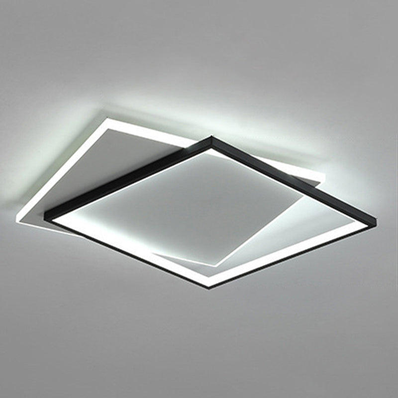 Minimalist Ceiling Lamp Geometric LED Flush Mount Light Fixture with Acrylic Shade