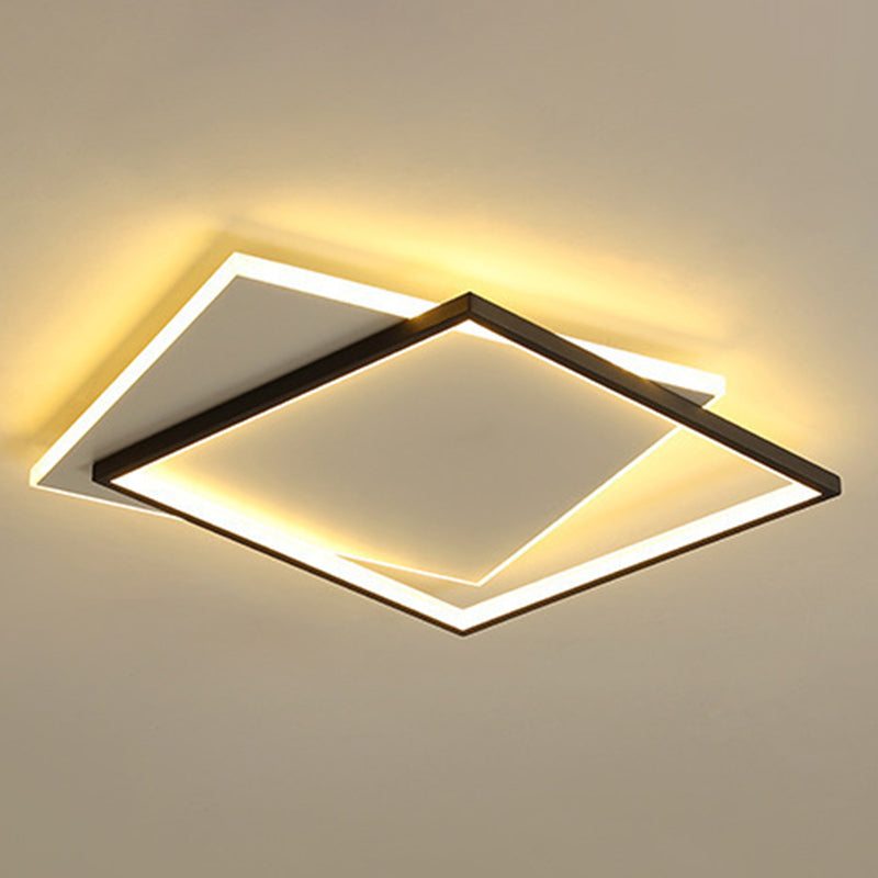 Minimalist Ceiling Lamp Geometric LED Flush Mount Light Fixture with Acrylic Shade