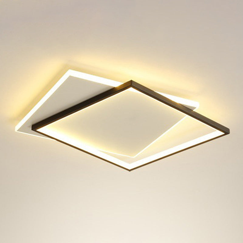 Minimalist Ceiling Lamp Geometric LED Flush Mount Light Fixture with Acrylic Shade