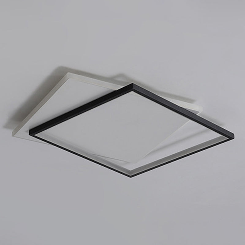 Minimalist Ceiling Lamp Geometric LED Flush Mount Light Fixture with Acrylic Shade