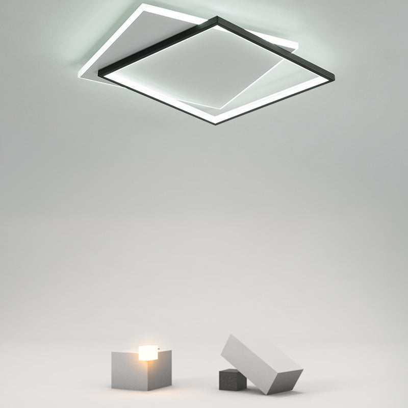 Minimalist Ceiling Lamp Geometric LED Flush Mount Light Fixture with Acrylic Shade