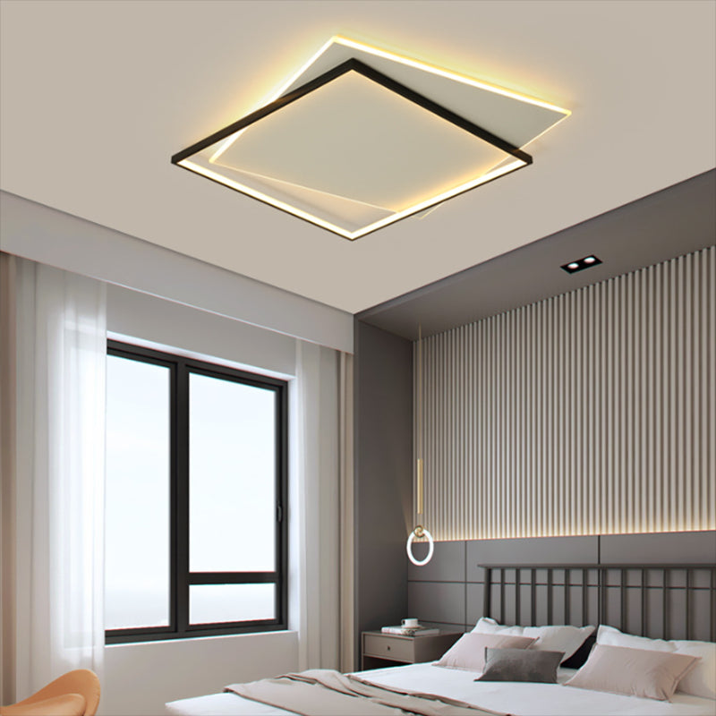 Minimalist Ceiling Lamp Geometric LED Flush Mount Light Fixture with Acrylic Shade