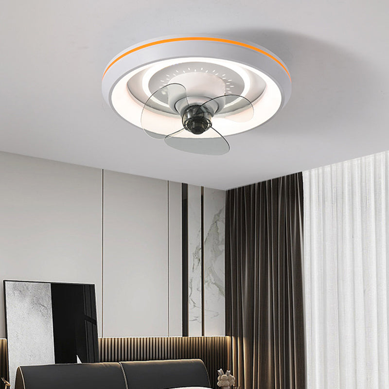 3-Blade Ceiling Fan Contemporary Polish Finish Fan with Light for Dining Room