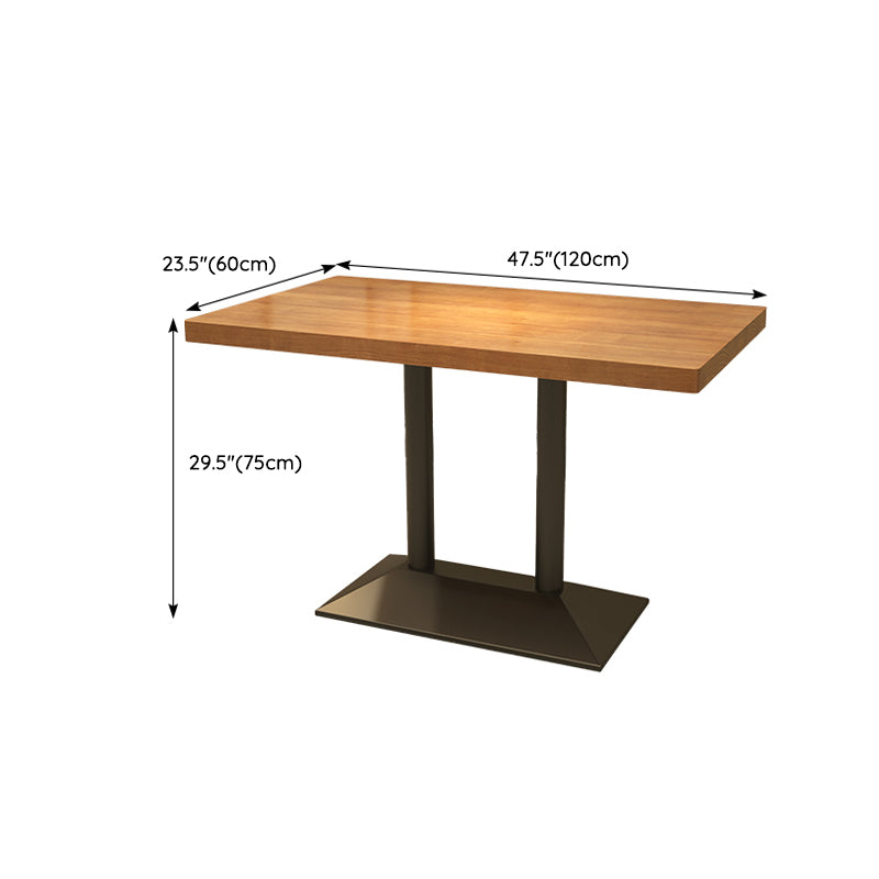 Solid Wood Industrial Dining Table Set 1/2/3/5 Pcs Light Brown Dinette Set