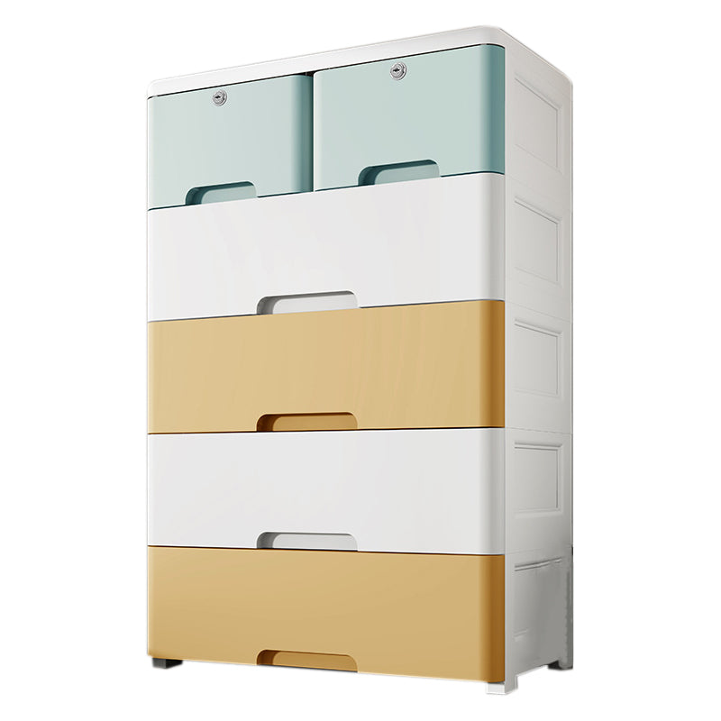 Modern Nursery Dresser Plastic Vertical Kids Furniture with Drawers for Bedroom