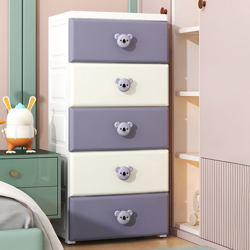 Scandinavian Kids Dressers Vertical Plastic Kids Furniture for Bedroom