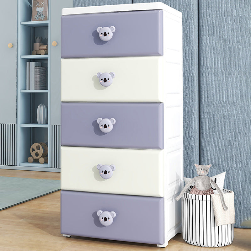 Scandinavian Kids Dressers Vertical Plastic Kids Furniture for Bedroom