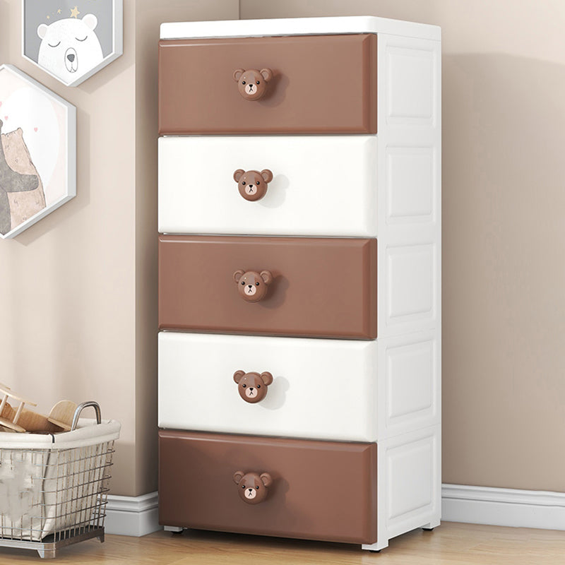 Scandinavian Kids Dressers Vertical Plastic Kids Furniture for Bedroom