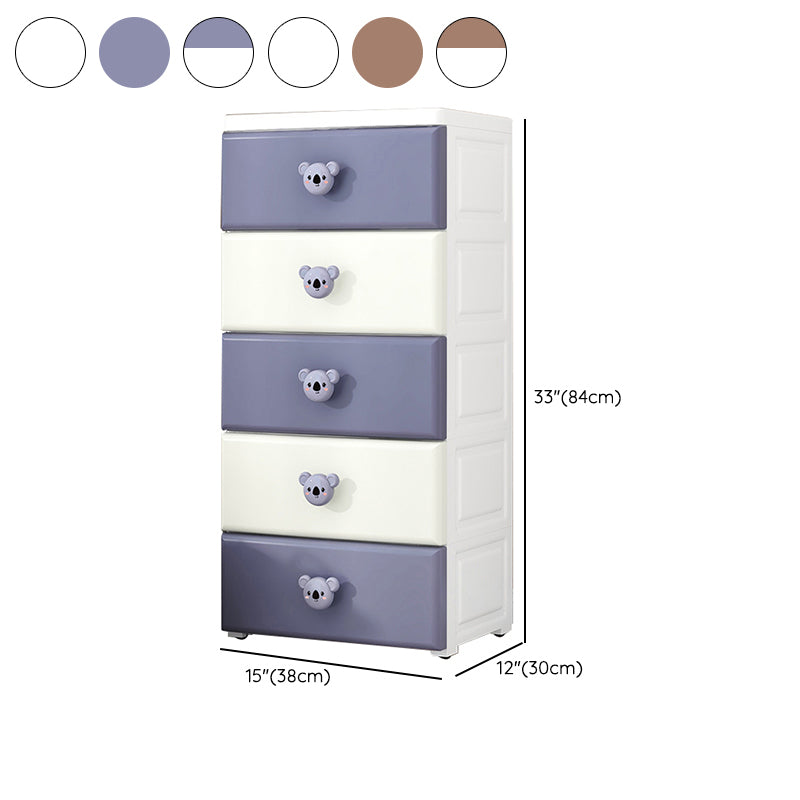 Scandinavian Kids Dressers Vertical Plastic Kids Furniture for Bedroom