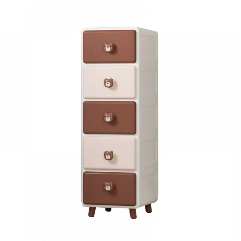 Scandinavian Plastic Kids Dressers Vertical Kids Furniture for Bedroom