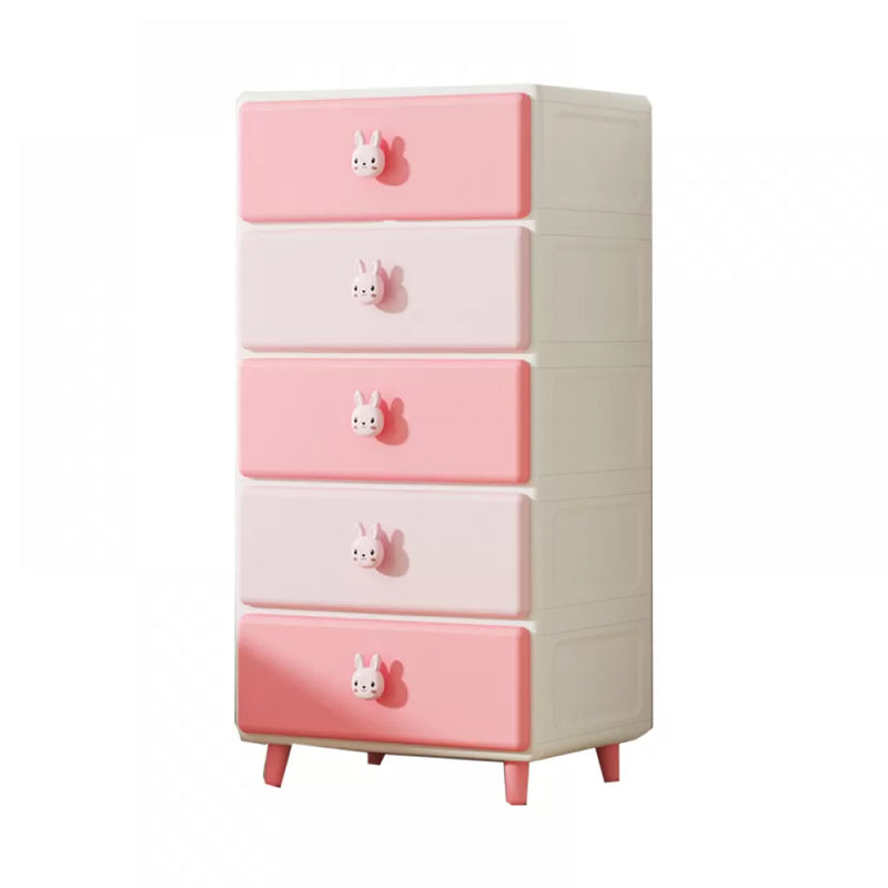 Scandinavian Plastic Kids Dressers Vertical Kids Furniture for Bedroom