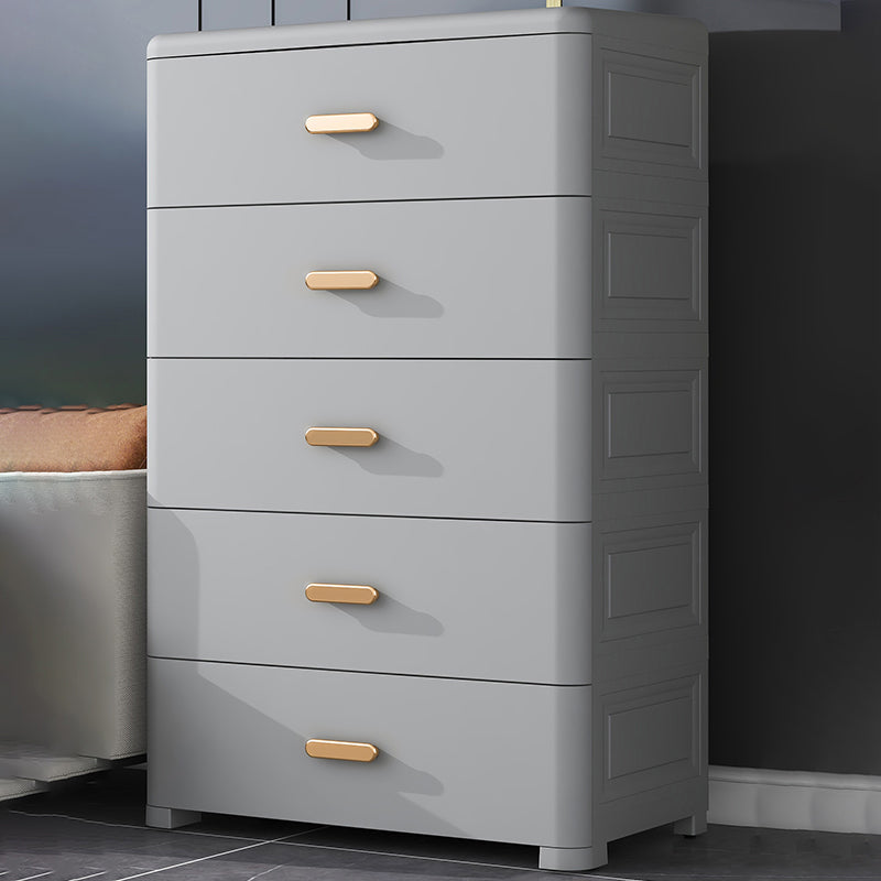 Modern Kids Nightstand Scandinavian Nursery Dresser with 5 Drawers