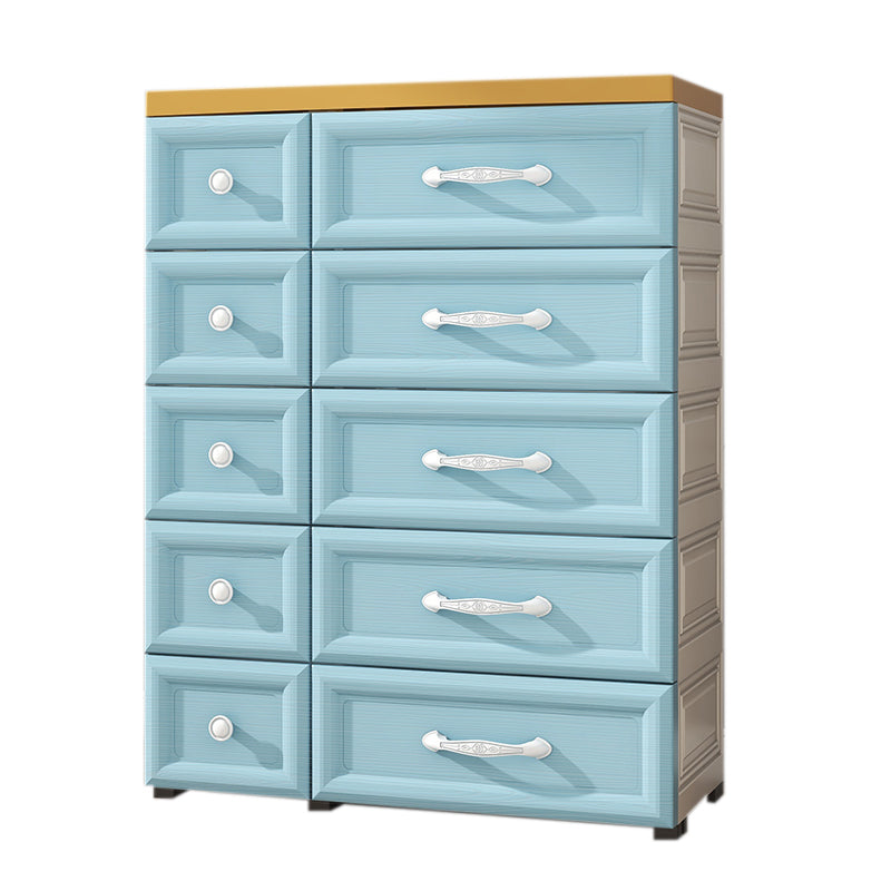 Scandinavian Plastic Nursery Dresser Vertical Kids Furniture with Drawers for Bedroom